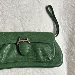 Cole HAAN  green leather wristlet